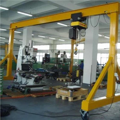 2 Tons Verkstad Bärbar rullande portalkran med europeisk kedjetelfer